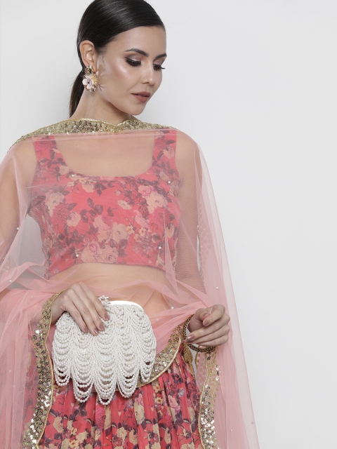 DRESSTIVE Peach-Coloured Printed Semi-Stitched Lehenga & Unstitched Blouse With Dupatta
DRESSTIVE Peach-Coloured Printed Semi-Stitched Lehenga & Unstitched Blouse With Dupatta