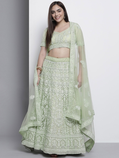 DRESSTIVE Green Embroidered Sequinned Semi-Stitched Lehenga & Unstitched Blouse With Dupatta
DRESSTIVE Green Embroidered Sequinned Semi-Stitched Lehenga & Unstitched Blouse With Dupatta