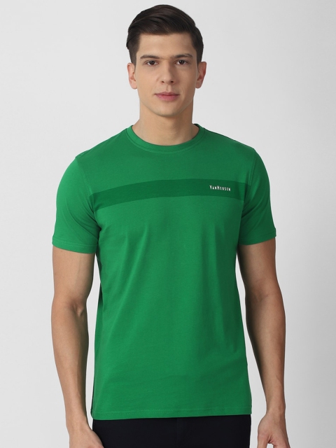 Van Heusen Sport Men Green Typography T-shirt