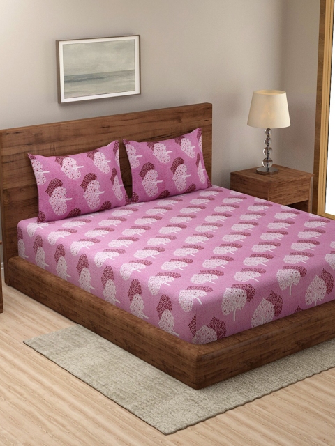Dhrohar Pink & White Floral Printed Cotton 180 TC King Bedsheet with 2 Pillow Covers
Dhrohar Pink & White Floral Printed Cotton 180 TC King Bedsheet with 2 Pillow Covers