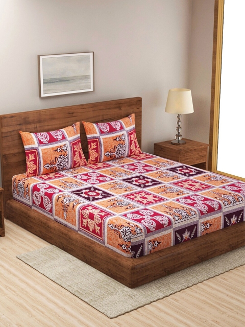 Dhrohar Beige & Peach-Coloured Ethnic Motifs 180 TC King Bedsheet with 2 Pillow Covers
Dhrohar Beige & Peach-Coloured Ethnic Motifs 180 TC King Bedsheet with 2 Pillow Covers