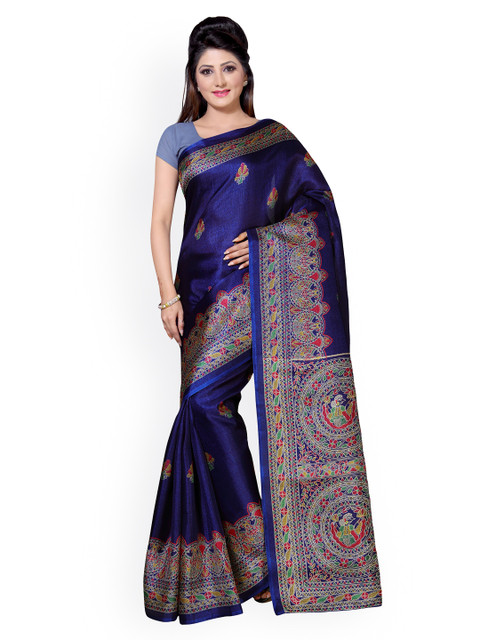 Saree mall Navy Art Silk Floral Print Saree, Navy blue
Saree mall Navy Art Silk Floral Print Saree, Navy blue