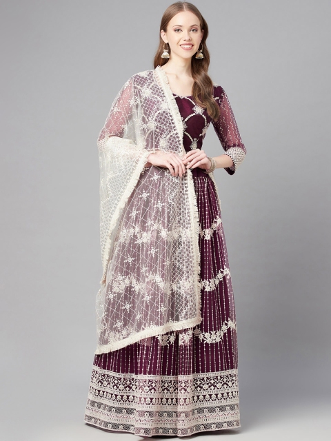 Readiprint Fashions Burgundy Embroidered Sequinned Unstitched Lehenga & Blouse With Dupatta
Readiprint Fashions Burgundy Embroidered Sequinned Unstitched Lehenga & Blouse With Dupatta