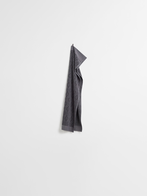 H&M Grey Jacquard Patterned Bath Towel