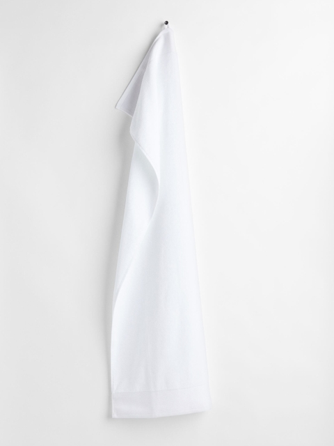 H&M Unisex White Classic Cotton Bath Towel