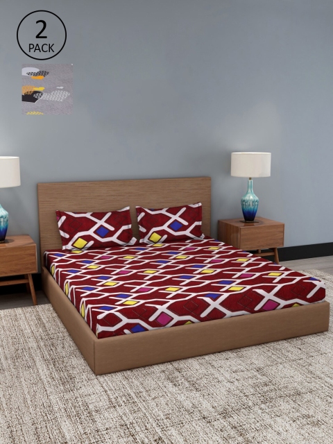 Dhrohar Assorted Abstract Printed 180 TC Double 2 King Bedsheets with 4 Pillow Covers
Dhrohar Assorted Abstract Printed 180 TC Double 2 King Bedsheets with 4 Pillow Covers