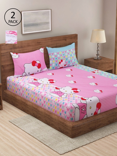 Dhrohar Multicoloured Floral 210 TC Pack Of 2 King Bedsheet with 4 Pillow Covers, Multi
Dhrohar Multicoloured Floral 210 TC Pack Of 2 King Bedsheet with 4 Pillow Covers, Multi