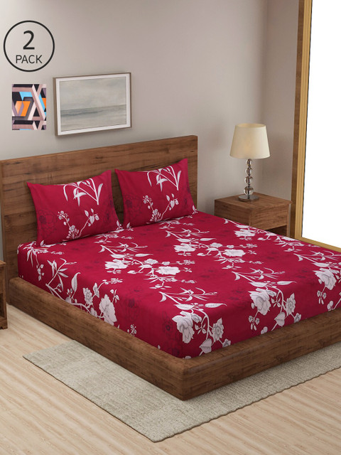 Dhrohar Multicoloured Floral Printed 250 TC 2 King Bedsheet with 4 Pillow Covers, Multi
Dhrohar Multicoloured Floral Printed 250 TC 2 King Bedsheet with 4 Pillow Covers, Multi