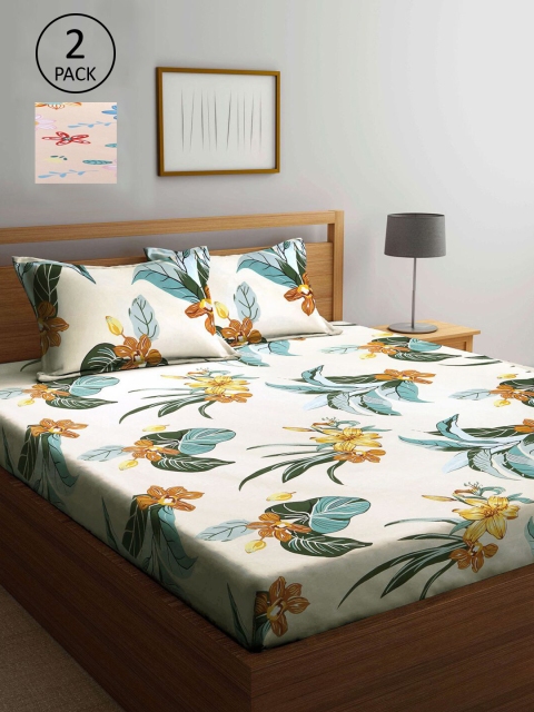 KLOTTHE Peach-Coloured & Cream-Coloured Floral 210 TC 2 King Bedsheet with 4 Pillow Covers
KLOTTHE Peach-Coloured & Cream-Coloured Floral 210 TC 2 King Bedsheet with 4 Pillow Covers