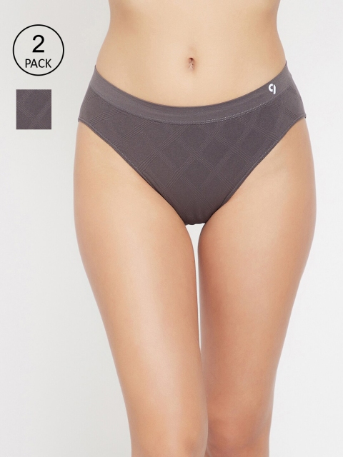 C9 AIRWEAR Women Pack Of 2 Assorted Basic Briefs P1192_Dgy_Dgy
