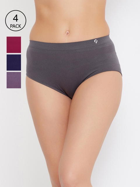 C9 AIRWEAR Women Pack Of 4 Assorted Seamless Basic Briefs