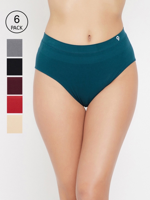 C9 AIRWEAR Women Pack Of 6 Assorted Seamless Basic Briefs