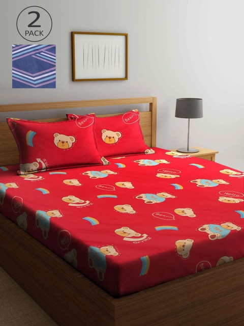 KLOTTHE Multicoloured Cartoon Characters 210 TC 2 King Bedsheet with 4 Pillow Covers, Multi
KLOTTHE Multicoloured Cartoon Characters 210 TC 2 King Bedsheet with 4 Pillow Covers, Multi