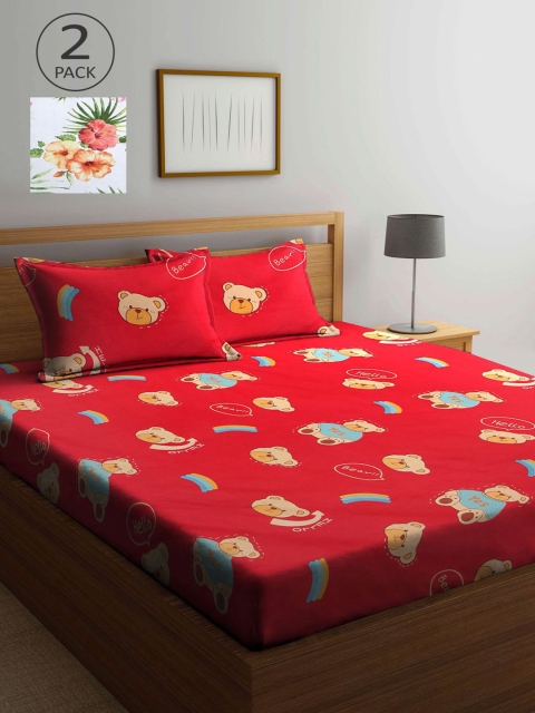 KLOTTHE Multicoloured Cartoon Characters 210 TC 2 King Bedsheet with 4 Pillow Covers, Multi
KLOTTHE Multicoloured Cartoon Characters 210 TC 2 King Bedsheet with 4 Pillow Covers, Multi