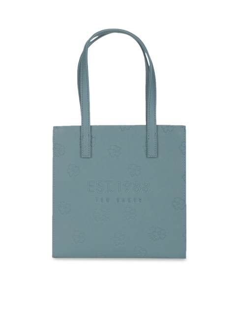 Ted Baker Women Blue Solid Leather Tote Bag