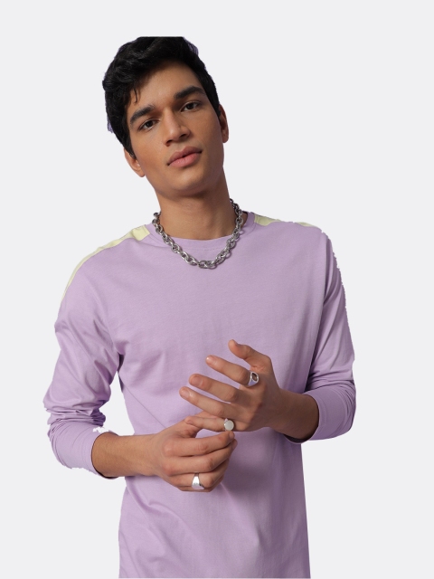Bewakoof Men Purple Cotton T-shirt