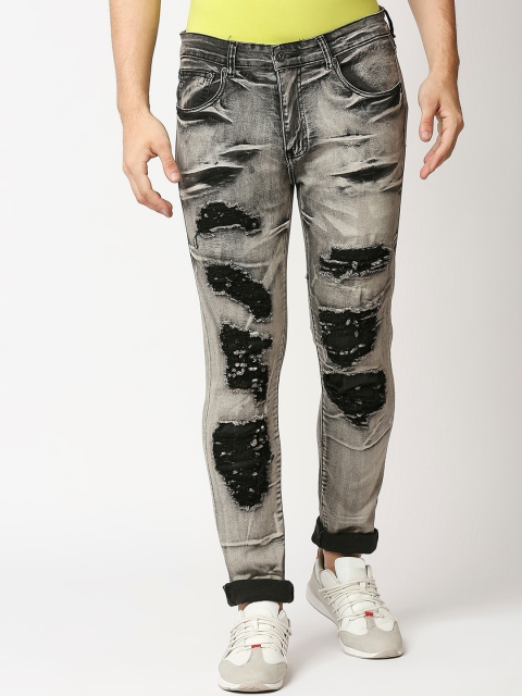 WAIMEA Men Black Skinny Fit Highly Distressed Heavy Fade Applique Stretchable Jeans
WAIMEA Men Black Skinny Fit Highly Distressed Heavy Fade Applique Stretchable Jeans