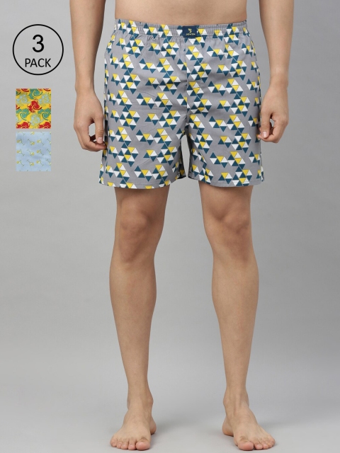 Joven Men Pack Of 3 Multi-Coloured Printed Pure Cotton Boxers JB3PV-MTWVDM, Turquoise blue
Joven Men Pack Of 3 Multi-Coloured Printed Pure Cotton Boxers JB3PV-MTWVDM, Turquoise blue
