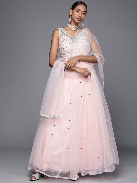 Chhabra 555 Pink Embroidered Beads and Stones Made to Measure Lehenga & Blouse With Dupatta
Chhabra 555 Pink Embroidered Beads and Stones Made to Measure Lehenga & Blouse With Dupatta