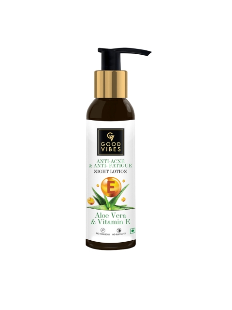 Good Vibes Anti-Acne & Anti-Fatigue Night Face Lotion with Aloe Vera & Vitamin E 120 ml, White
Good Vibes Anti-Acne & Anti-Fatigue Night Face Lotion with Aloe Vera & Vitamin E 120 ml, White