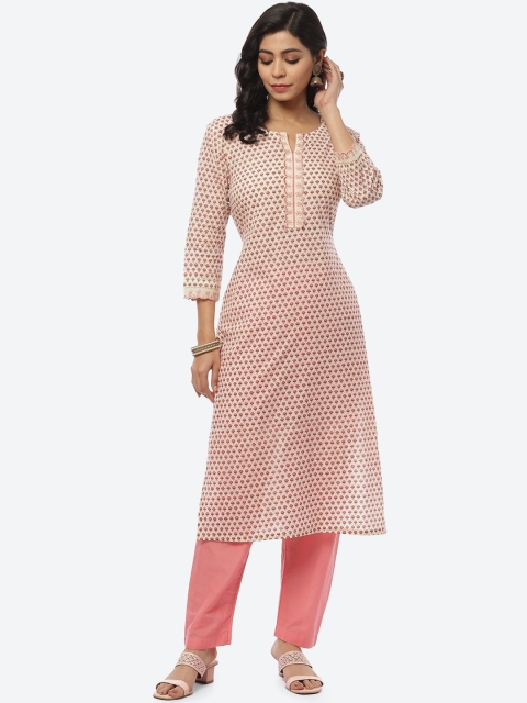Meena Bazaar Women Off White Ethnic Motifs Printed Patchwork Pure Cotton Kurta with Pyjamas
Meena Bazaar Women Off White Ethnic Motifs Printed Patchwork Pure Cotton Kurta with Pyjamas