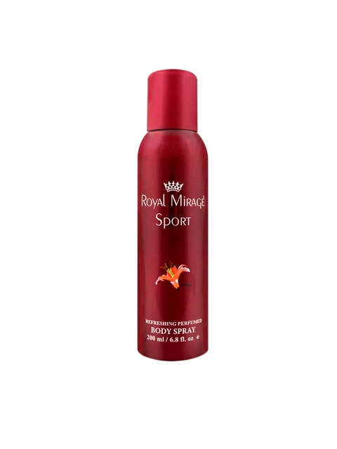 Royal Mirage Sport Long Lasting Imported Deodrant Perfume Body Spray, 200 ml, Red