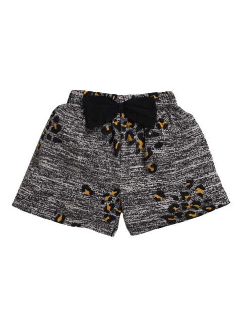 Hopscotch Girls Grey Animal Printed Shorts