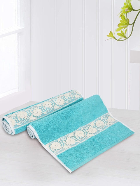 LUSH & BEYOND Set Of 2 Teal Blue & Off-White Printed 500 GSM Pure Cotton Bath Towels
LUSH & BEYOND Set Of 2 Teal Blue & Off-White Printed 500 GSM Pure Cotton Bath Towels