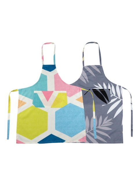 KLOTTHE Kids Pack of 2 Printed Aprons, Multi