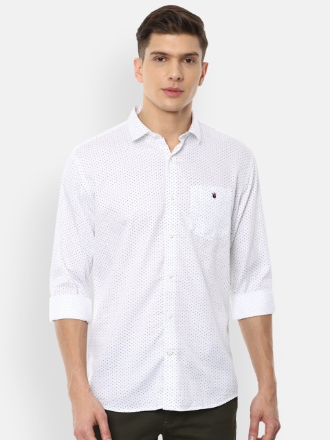 Louis Philippe Sport Men White & Navy Blue Slim Fit Printed Pure Cotton Casual Shirt
Louis Philippe Sport Men White & Navy Blue Slim Fit Printed Pure Cotton Casual Shirt