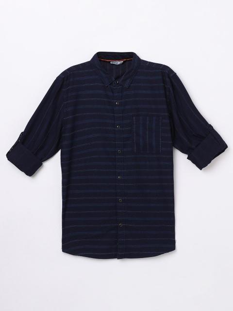 Fame Forever by Lifestyle Boys Black & Navy Blue Horizontal Striped Cotton Casual Shirt
Fame Forever by Lifestyle Boys Black & Navy Blue Horizontal Striped Cotton Casual Shirt