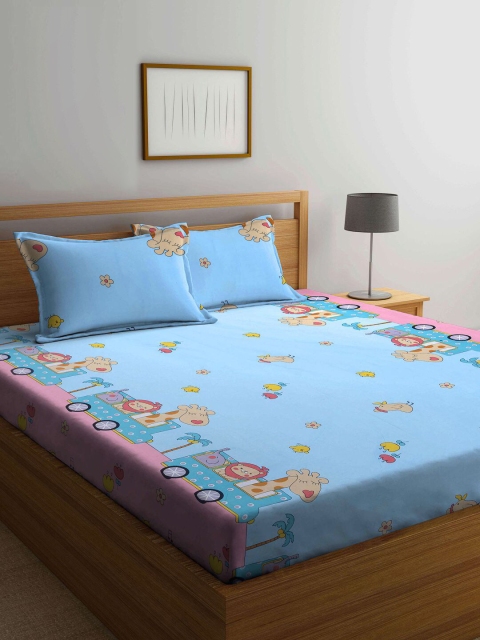 KLOTTHE Blue & Pink Cartoon Printed 210 TC 2 King Size Bedsheets With 4 Pillow Covers
KLOTTHE Blue & Pink Cartoon Printed 210 TC 2 King Size Bedsheets With 4 Pillow Covers