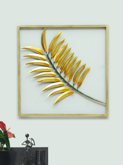 vedas Metallic-Toned W-Rich Golden Palm Wall Decor