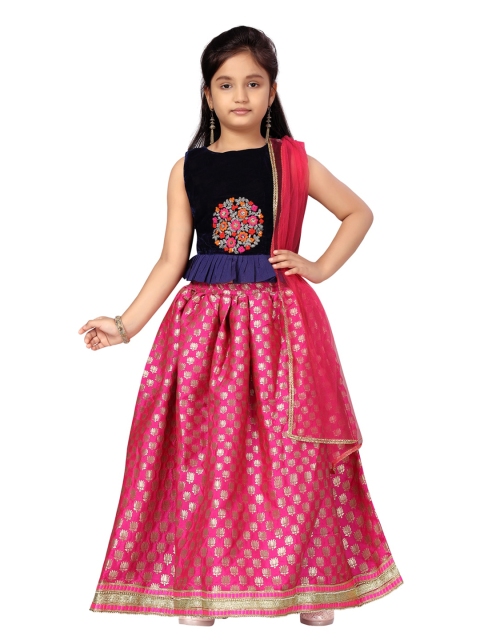 Aarika Girls Navy Blue & Pink Embroidered Ready to Wear Lehenga & Blouse With Dupatta
Aarika Girls Navy Blue & Pink Embroidered Ready to Wear Lehenga & Blouse With Dupatta