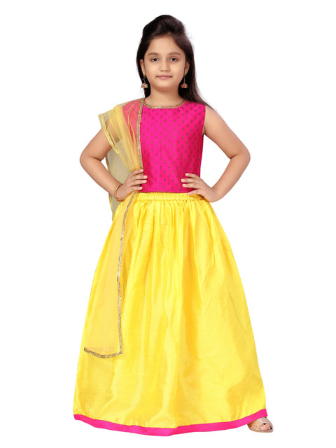 Aarika Girls Pink & Yellow Printed Ready to Wear Lehenga Choli & Blouse With Dupatta
Aarika Girls Pink & Yellow Printed Ready to Wear Lehenga Choli & Blouse With Dupatta