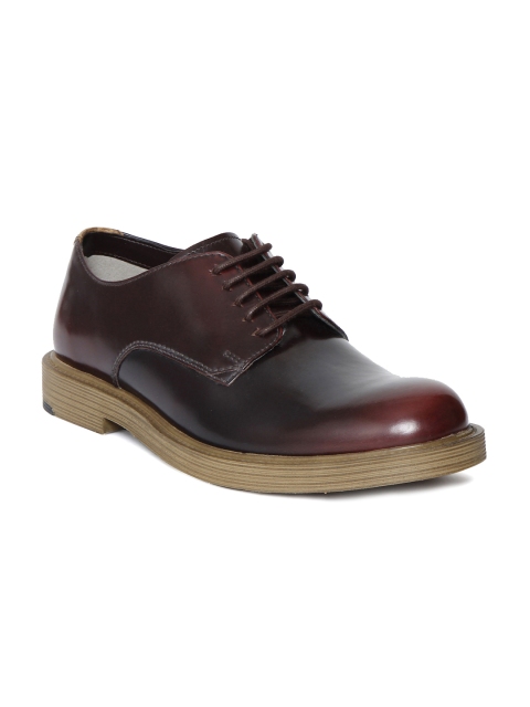 Clarks Men Brown Leather Derbys