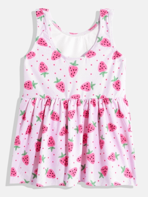 Moms Love Girls Pink & Green Strawberry Print UPF 40+ Swim Dress with Attached Shorts
Moms Love Girls Pink & Green Strawberry Print UPF 40+ Swim Dress with Attached Shorts