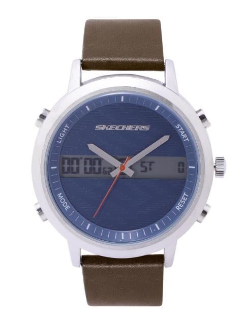 Skechers Men Blue Dial & Brown Leather Straps Lawndale Analogue and Digital Watch SR5151
Skechers Men Blue Dial & Brown Leather Straps Lawndale Analogue and Digital Watch SR5151