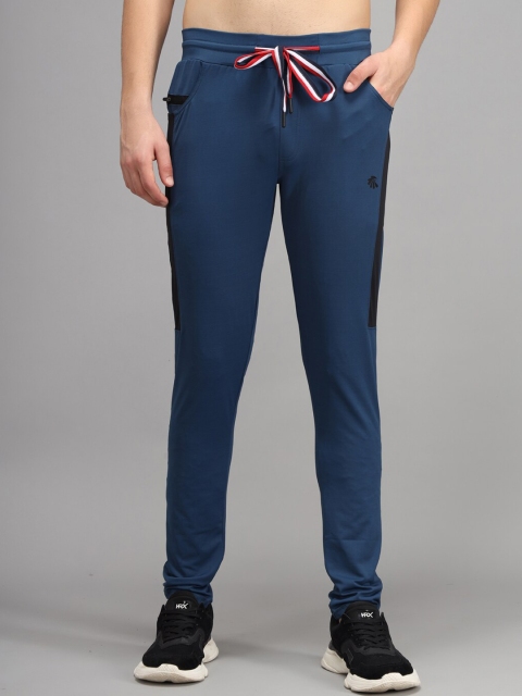 Gallus Men Blue Solid Cotton Track Pants