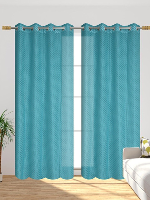 Molly & Michel Aqua Blue Set of 2 Sheer Long Door Curtain 
Molly & Michel Aqua Blue Set of 2 Sheer Long Door Curtain
