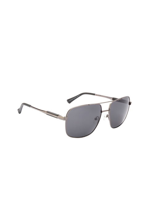 Ted Smith Unisex Grey Lens & Gunmetal-Toned Sunglasses with Polarised Lens TSP-P201937_GUN