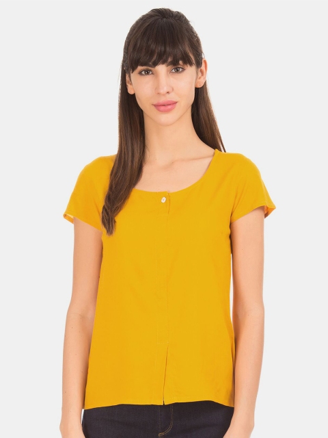 Bronz Mustard Yellow Solid Top