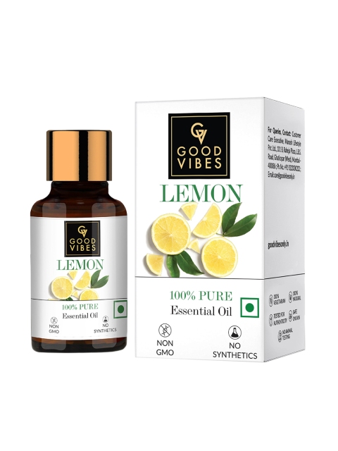 Good Vibes 100% Pure Lemon Essential Oil 10 ml, White