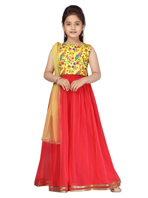 Aarika Girls Yellow & Red Embellished Ready to Wear Lehenga & Blouse With Dupatta
Aarika Girls Yellow & Red Embellished Ready to Wear Lehenga & Blouse With Dupatta