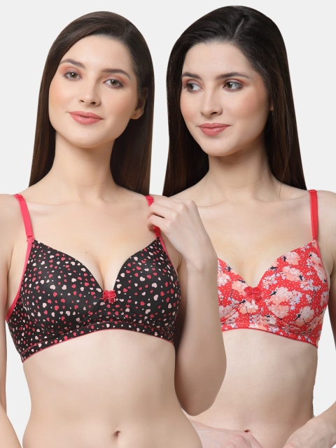 Floret Black & Red Set Of 2 Floral Non Wired Lightly Padded Bra T3017A_Red Heart-Floral Red_30B-Red Heart-Floral Red
Floret Black & Red Set Of 2 Floral Non Wired Lightly Padded Bra T3017A_Red Heart-Floral Red_30B-Red Heart-Floral Red