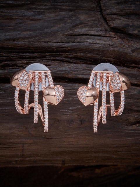 Kushal's Fashion Jewellery White Contemporary Studs Earrings