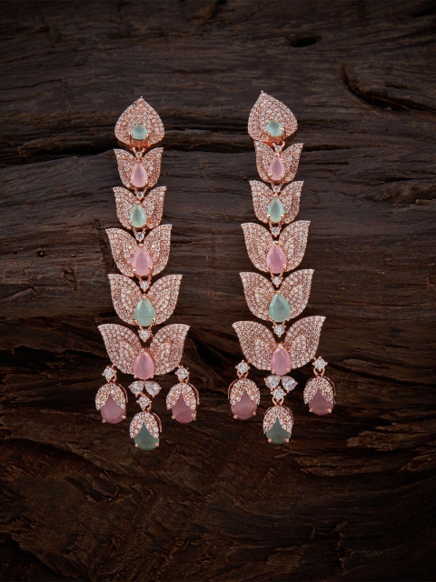 Kushal's Fashion Jewellery Rose-Gold Plated Leaf Shaped Zircon Studded Drop Earrings
Kushal's Fashion Jewellery Rose-Gold Plated Leaf Shaped Zircon Studded Drop Earrings