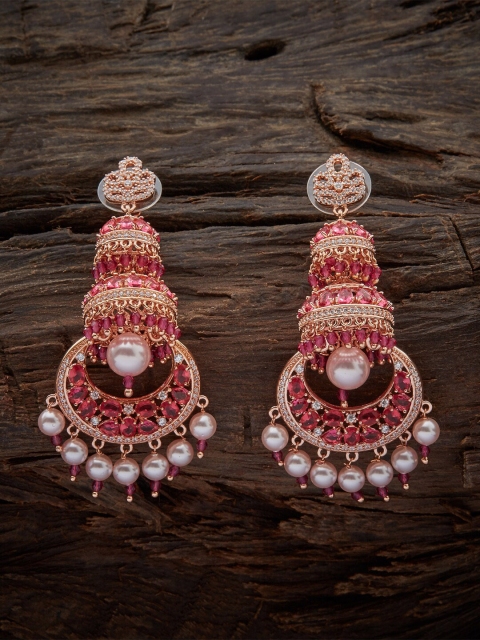 Kushal's Fashion Jewellery Red Contemporary Drop Earrings
