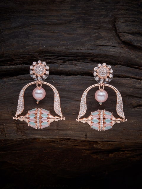 Kushal's Fashion Jewellery Sea Green Contemporary Drop Earrings