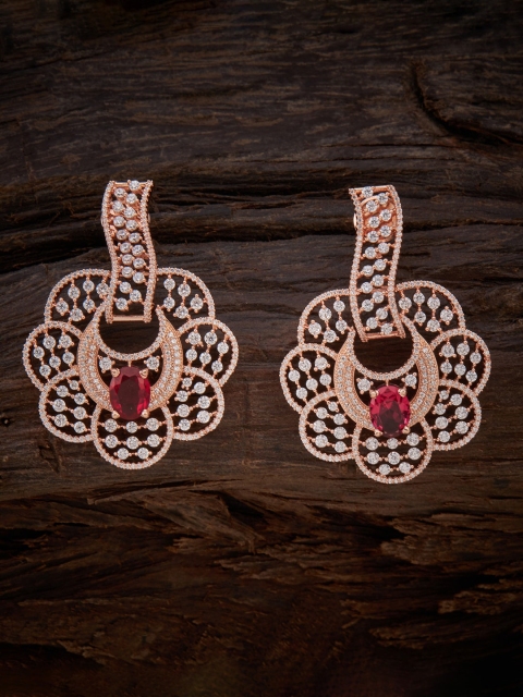 Kushal's Fashion Jewellery Red Contemporary Drop Earrings